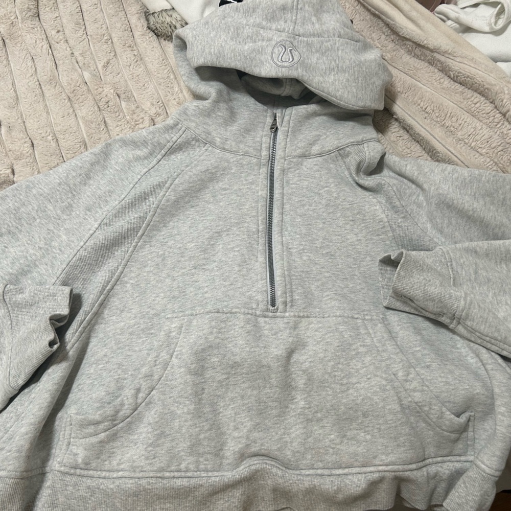 lululemon Scuba Oversized Half-Zip Hoodie in Heathered Core Ultra Light Grey